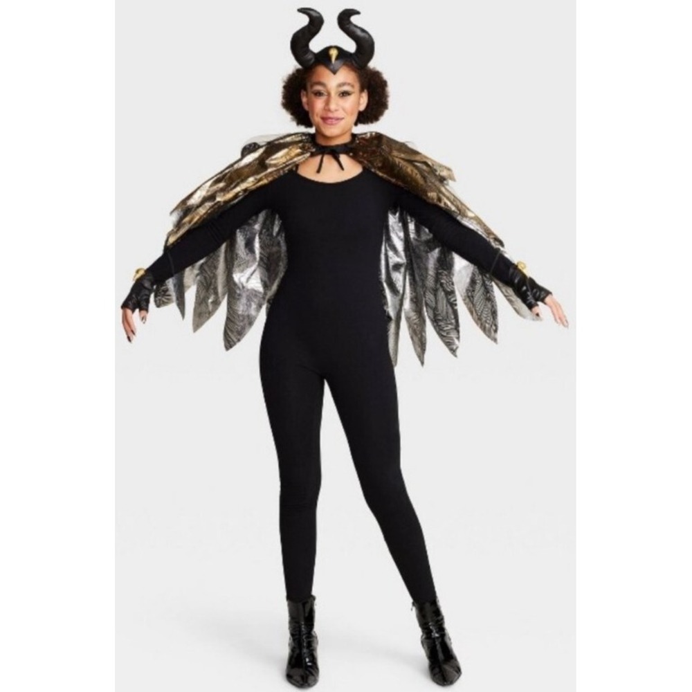 Hyde and‎ Eek! Boutique Raven Costume Cape Headpiece Gloves One Size NIP